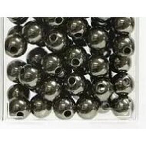 Perles décoratives métalliques anthracite 10mm pour compositions florales et créations événementielles