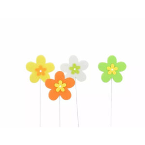 Pics fleur décoratifs en mousse assorties 7x20cm pour compositions florales et décoration événementielle