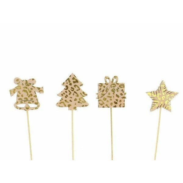 Pic décoratif de Noël pour compositions florales, diamètre 7 cm hauteur 27 cm, accessoire fleuriste PONCHON IMPORTS