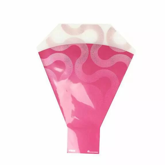 Poche à bouquet imprimée Avance Vibes bordeaux ZWAPACK 50x35x12 cm pour emballage floral professionnel