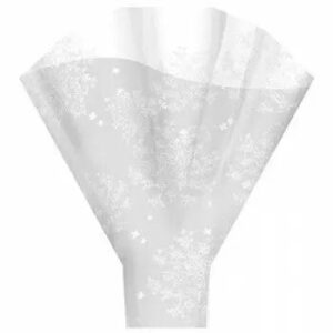 Poche bouquet Ballad blanche CLAYRTON'S 50x35x10 cm pour emballage fleuriste professionnel