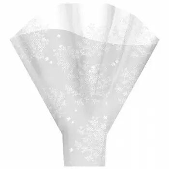 Poche bouquet Ballad blanche 50x35x10 cm pour emballage fleuriste professionnel