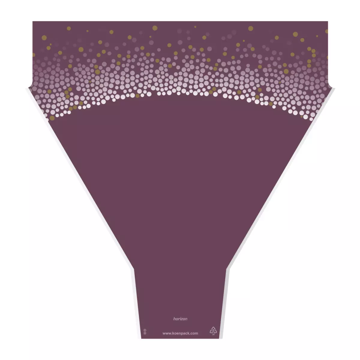 Poche bouquet professionnelle Horizon violette pour emballage floral 50x44x12 cm