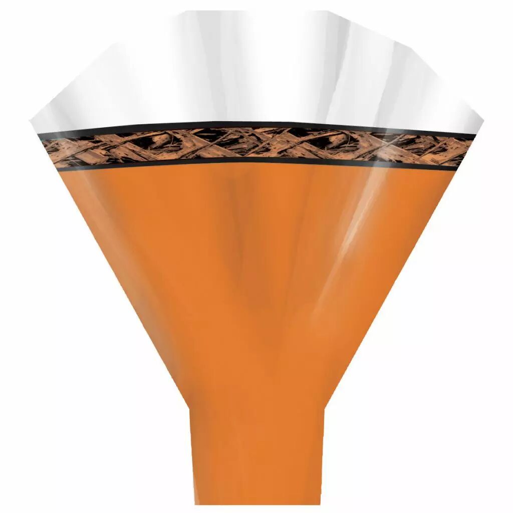 Poche bouquet Liane orange pour fleuriste, dimensions 50x44x12 cm, emballage floral professionnel