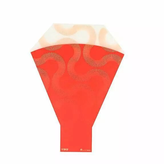 Poche à bouquet imprimé Vibes rouge ZWAPACK 50x35x12 cm pour fleuriste emballage floral professionnel