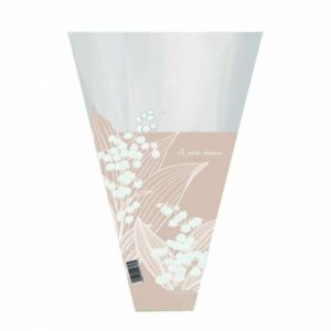 Poche d'emballage beige pour pot de muguet 45x27 cm pour fleuristes
