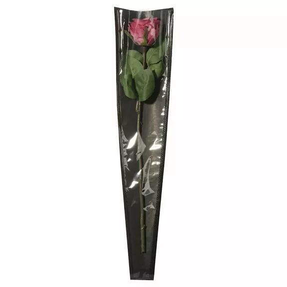 Poche à rose kraft noir 55 cm pour emballage floral professionnel de roses longues tiges