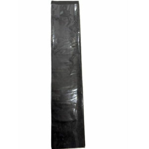 Poche à rose droite noire laccato 16x80 cm pour fleuriste, emballage professionnel roses longues tiges