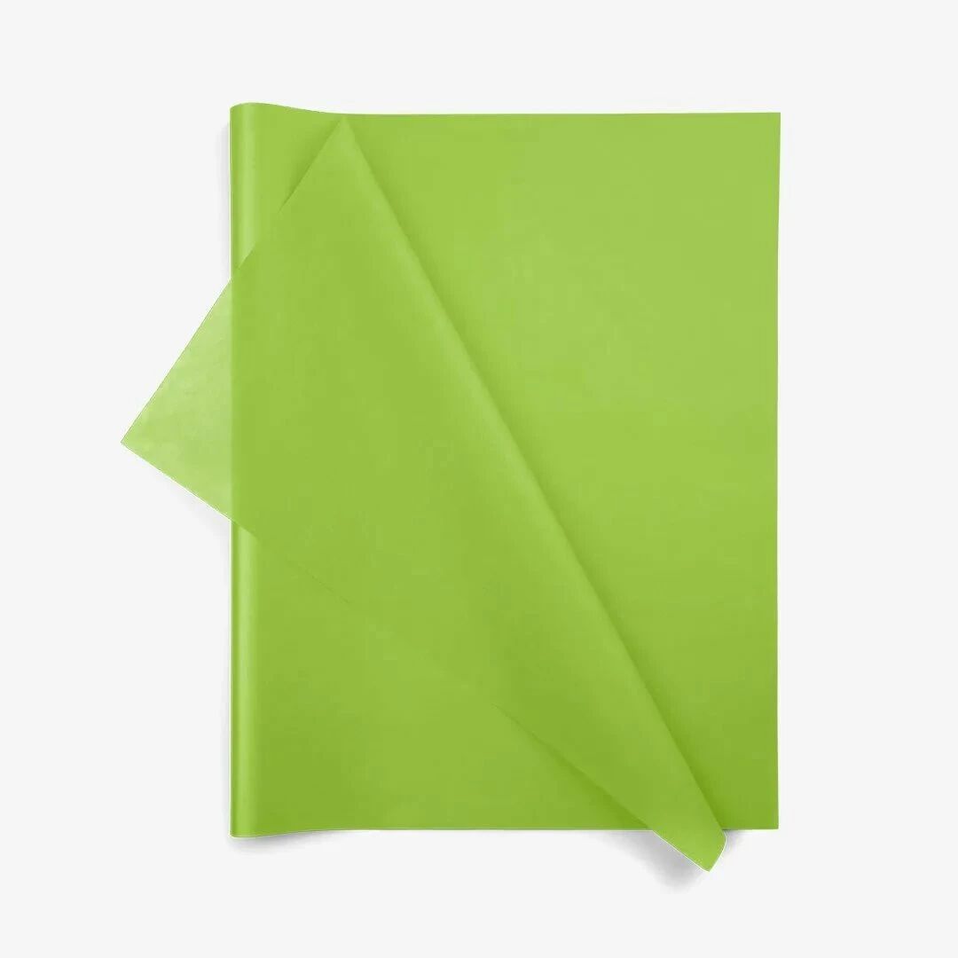 Rame de papier de soie vert pomme 17 grammes pour emballage floral professionnel