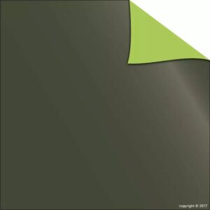 Film polypropylène bicolor nacré vert anis et anthracite 80x80 cm pour emballage fleuriste et bouquets à réserve d'eau