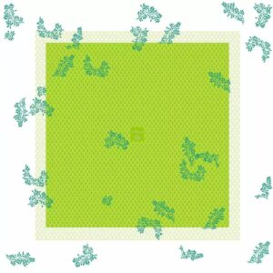 Rame de feuilles polypro Eva vert 60x60 cm pour emballage floral professionnel