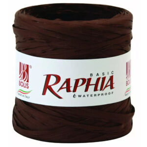 Bobine de raphia naturel chocolat 200 mètres pour compositions florales et décoration fleuriste
