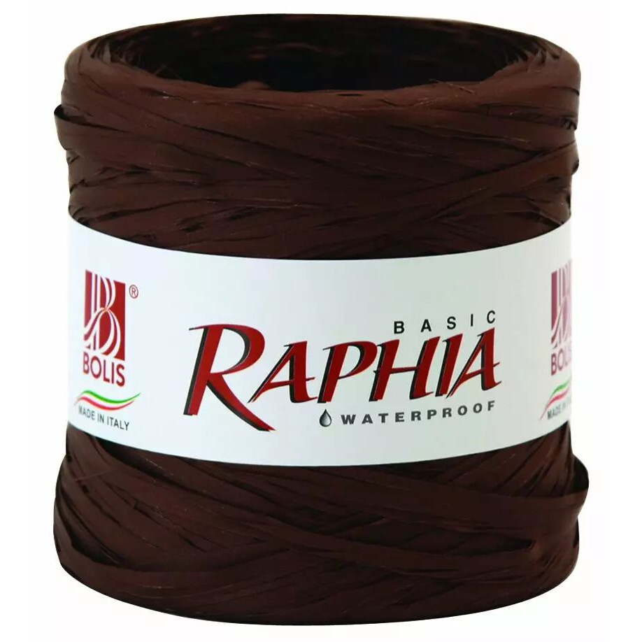 Bobine de raphia naturel chocolat 200 mètres pour compositions florales et décoration fleuriste
