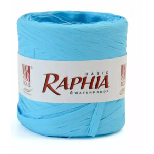 Bobine de raphia naturel turquoise 200m pour compositions florales et décoration florale professionnelle