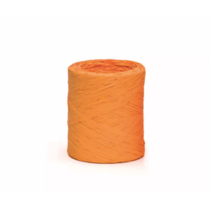 Bobine de raphia naturel abricot 15mm x 200m pour compositions florales et décoration fleuriste