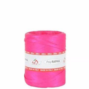 Raphia naturel couleur fushia 15mm pour fleuriste composition florale et décoration