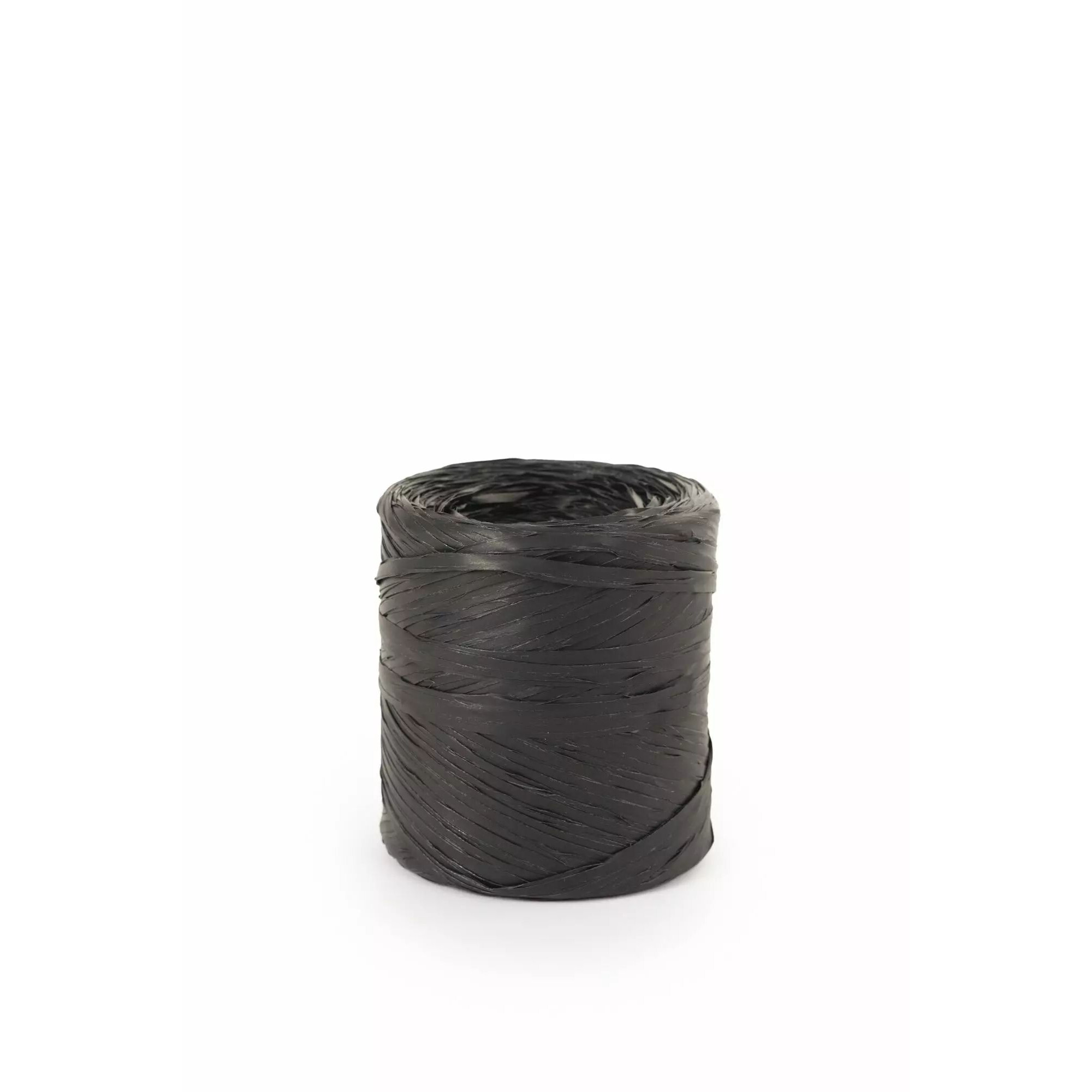 Bobine de raphia naturel noir 15mm pour compositions florales et travaux de fleuristerie professionnelle