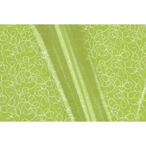 Rouleau film polypropylène vert anis motif boucles pour emballage floral professionnel