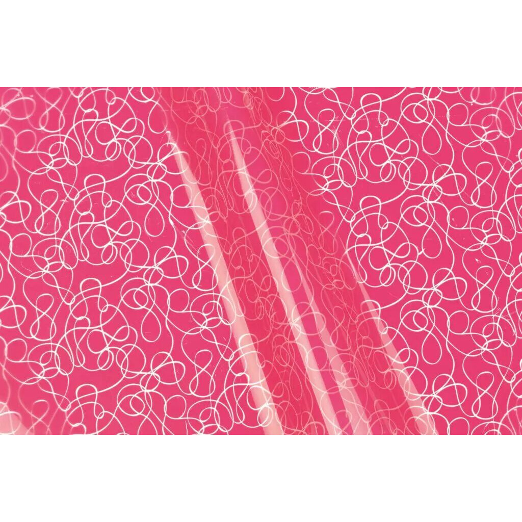 Rouleau film bulle polypropylène motif Azalée pour emballage floral professionnel avec réserve d'eau