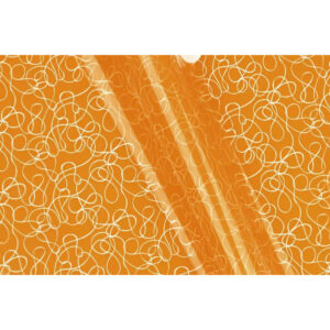 Rouleau d'emballage bulle orange motif boucles pour fleuriste 0,80x40m
