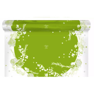 Rouleau de papier bulle vert Célestine avec carrés prédécoupés pour emballage floral professionnel en fleuristerie
