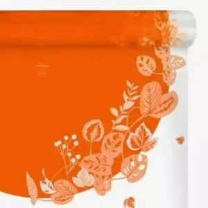 Rouleau de papier bulle orange avec motif carré prédécoupé pour emballage floral professionnel