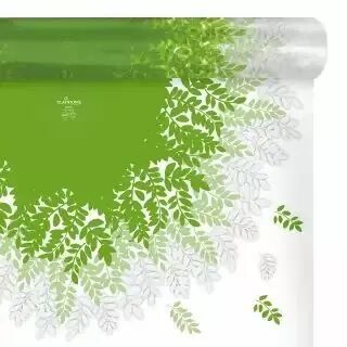 Rouleau papier bulle vert Mélodie avec carrés prédécoupés pour emballage fleuriste professionnel