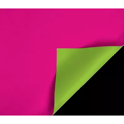 Rouleau bulle double face fuschia et vert pomme pour emballage floral professionnel