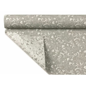 Rouleau film bulle Love gris pour emballage floral professionnel et bouquets de fleuriste