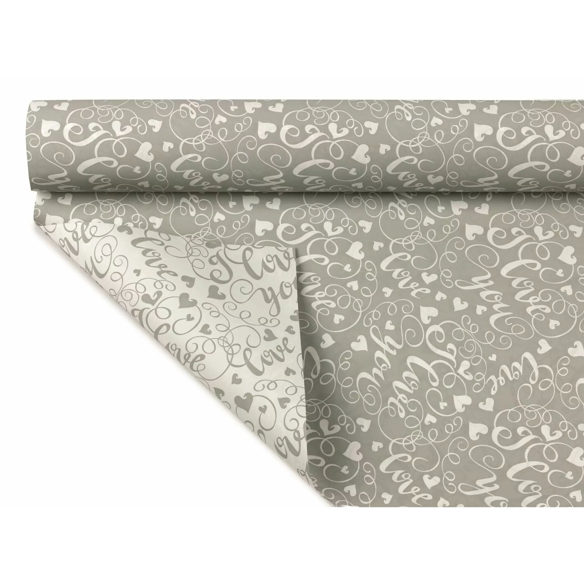 Rouleau film bulle Love gris pour emballage floral professionnel et bouquets de fleuriste