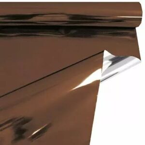 Rouleau de papier bulle métal coloris chocolat pour emballage floral professionnel