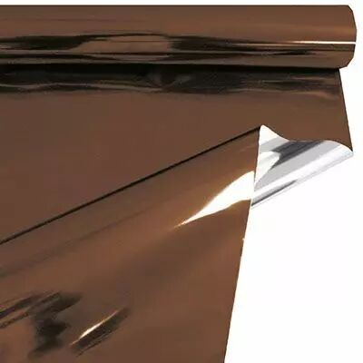 Rouleau de papier bulle métal coloris chocolat pour emballage floral professionnel