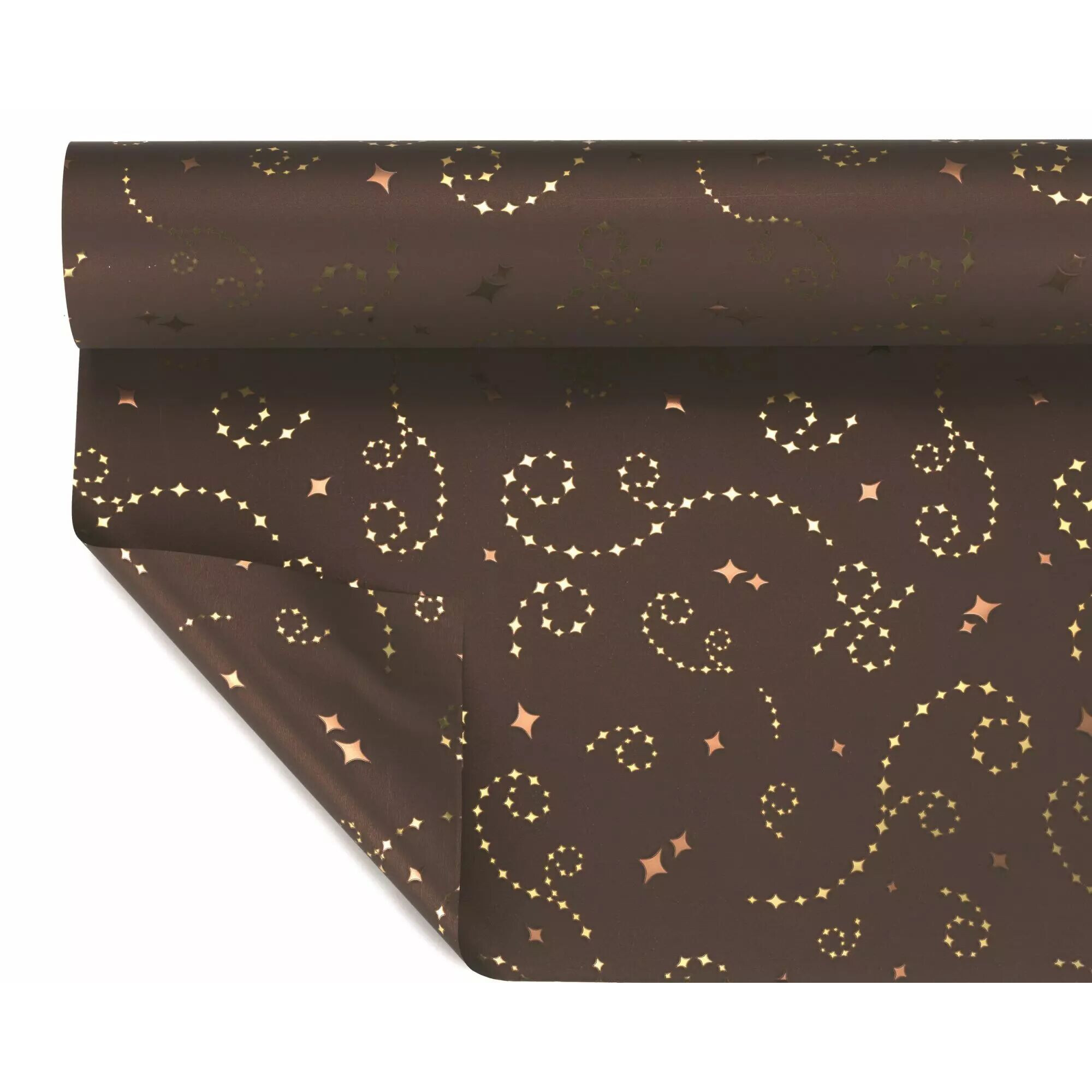 Rouleau de film bulle Stellanti chocolat pour emballage floral professionnel avec réserve d'eau