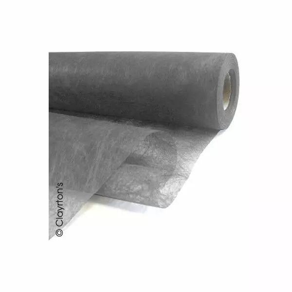 Rouleau de fibre décorative grise Mistral CLAYRTON'S pour compositions florales professionnelles