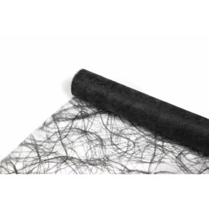 Rouleau de fibre Sizoweb ajourée gris foncé 60cm pour décoration florale professionnelle