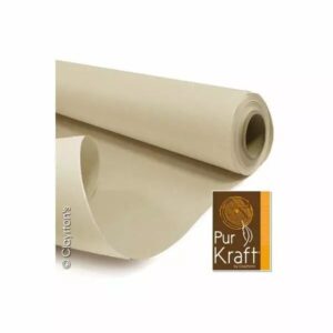 Rouleau de papier kraft blanc 0,79x40m pour emballage floral professionnel