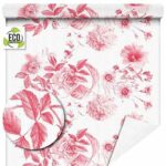 Rouleau de papier kraft blanc imprimé rouge Gloria pour emballage floral professionnel