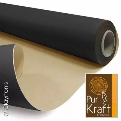 Rouleau de papier kraft brun noir pour emballage de bouquets fleuriste 0,79x120m