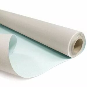 Rouleau de papier kraft bi-color recto-verso ficelle et iode pour emballage floral professionnel