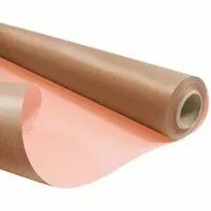 Rouleau de papier kraft duo métallisé cuivre et pêche pour emballage floral professionnel