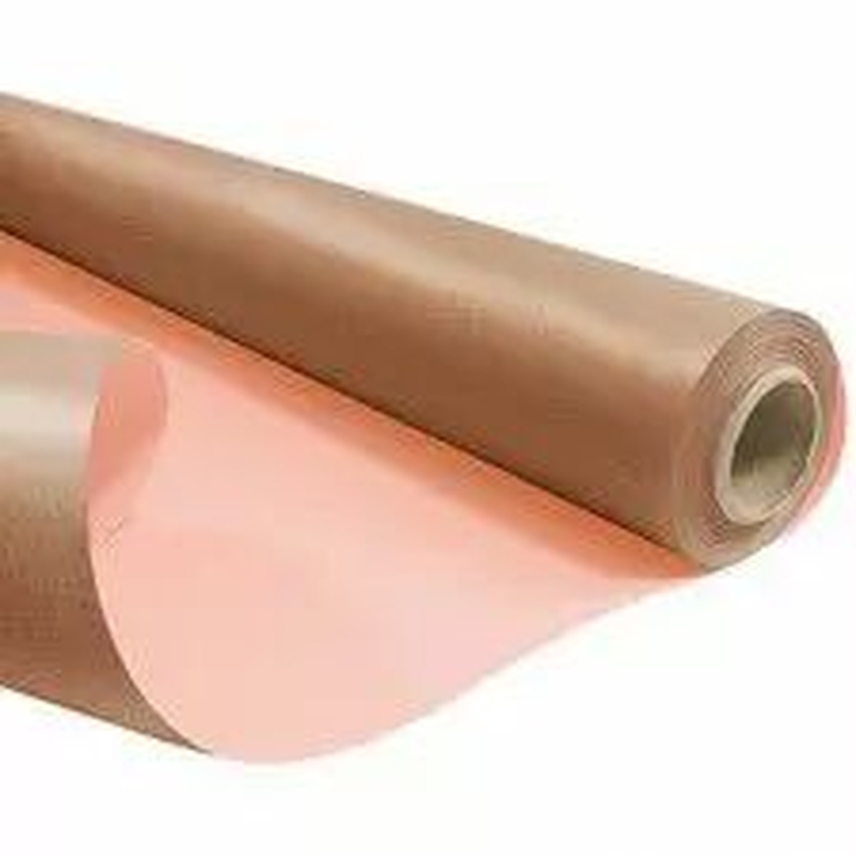 Rouleau de papier kraft duo métallisé cuivre et pêche pour emballage floral professionnel