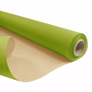 Rouleau de papier kraft naturel vert pomme pour emballage floral professionnel en fleuristerie