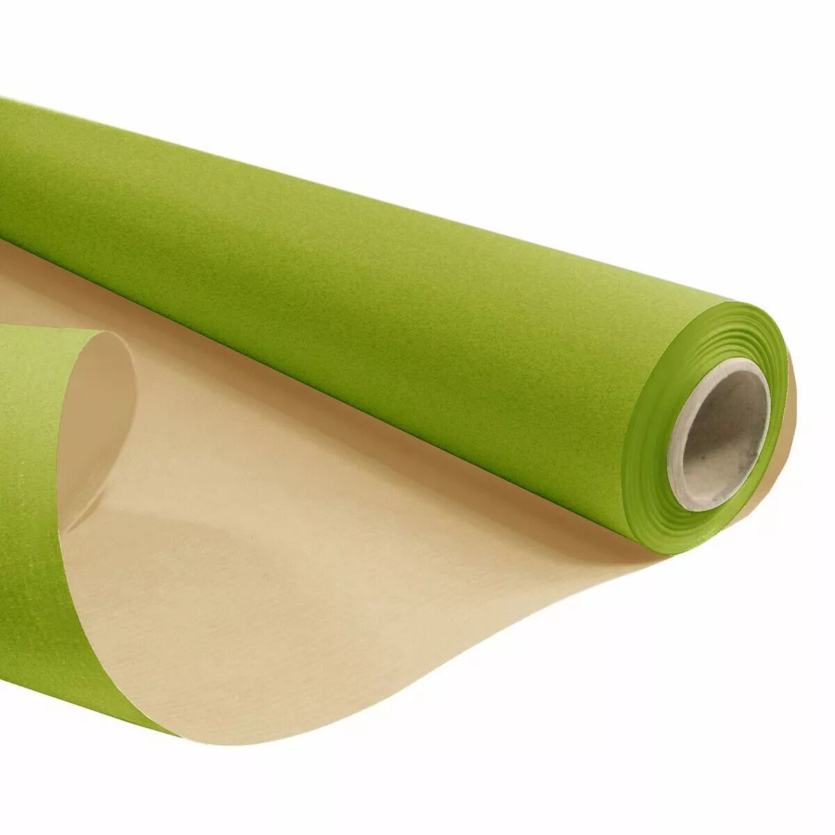 Rouleau de papier kraft naturel vert pomme pour emballage floral professionnel en fleuristerie