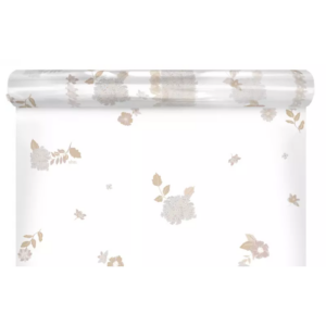 Rouleau film polypropylène imprimé Lara beige 35 microns pour emballage floral professionnel