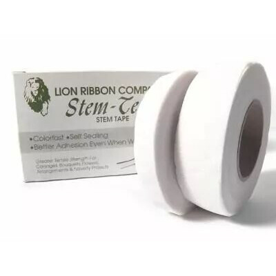 Ruban adhésif floral tape blanc 13 mm GHISI WALTER pour fixation tiges et fils fleuriste