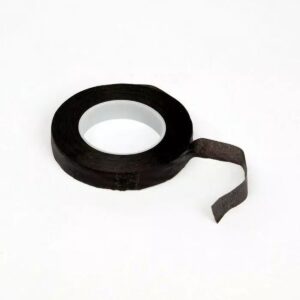 Ruban adhésif PVC noir 15mm pour fixation et assemblage floral professionnel