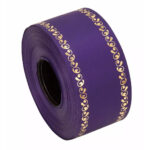 Ruban de deuil violet 48mm pour inscription messages condoléances fleuriste