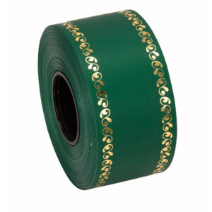 Ruban de deuil vert sapin Eternity 100mm pour fleuriste, support d'écriture de messages de condoléances pour compositions funéraires