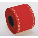 Ruban de deuil rouge Eternity 75mm pour messages funéraires et compositions florales de pompes funèbres