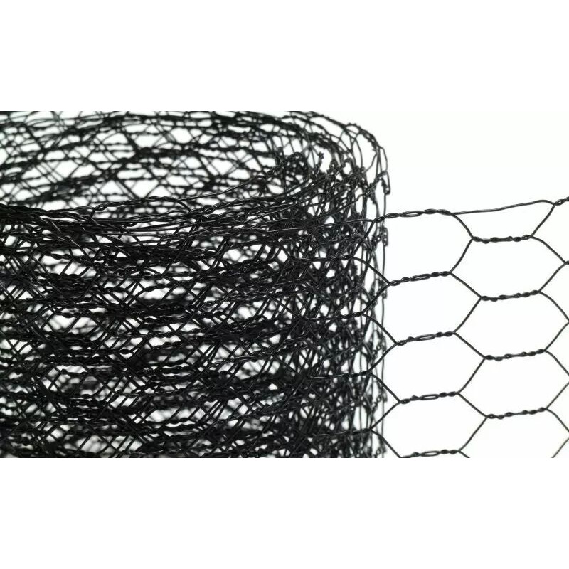 Ruban grillage noir à mailles hexagonales pour compositions florales professionnelles